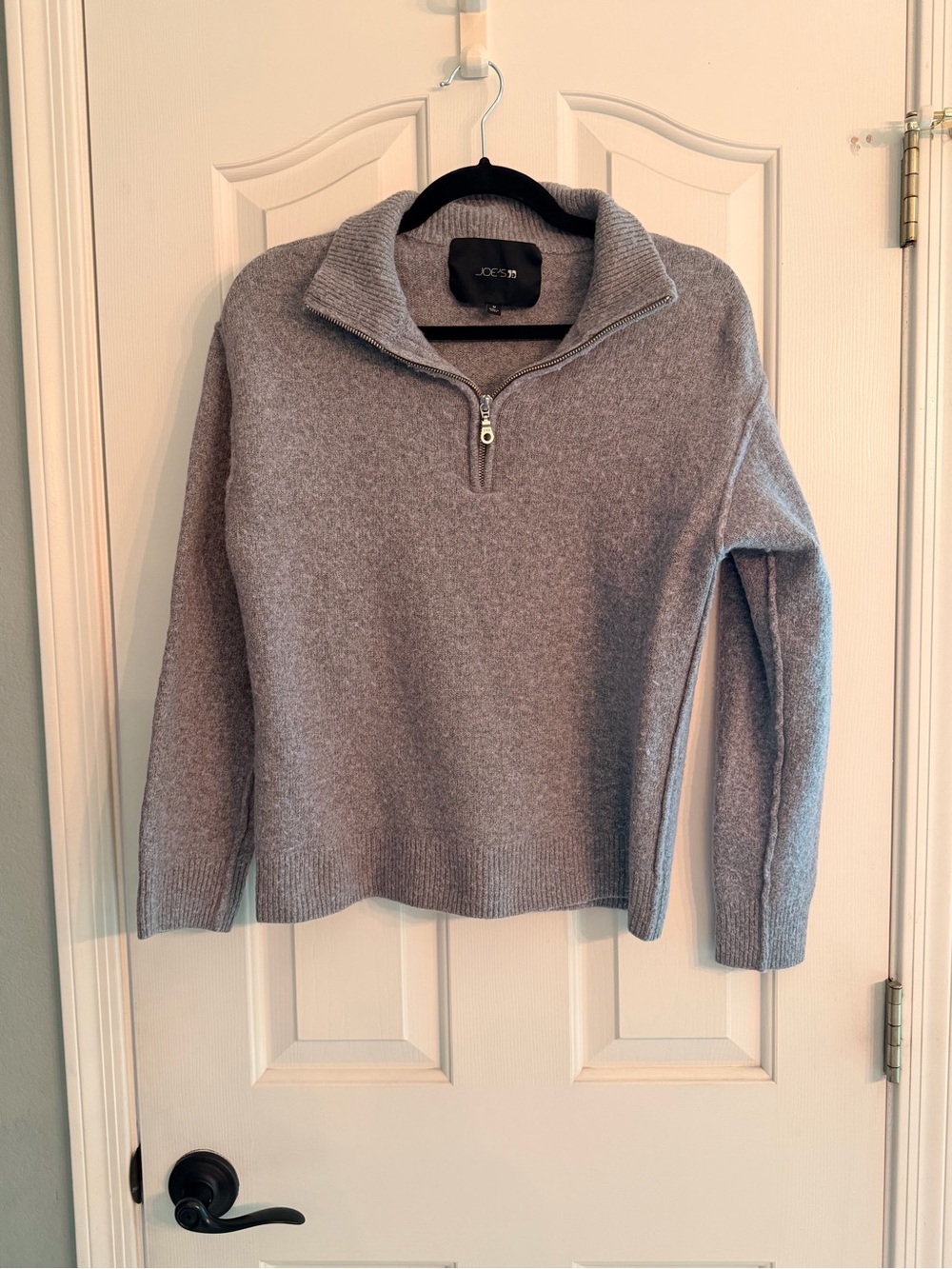 Joe's Jeans Gray Quarter Zip Wool Sweater